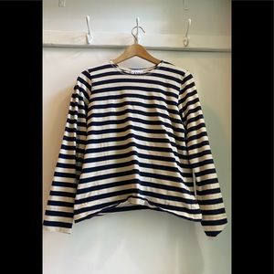 GANNI striped long sleeved shirt
